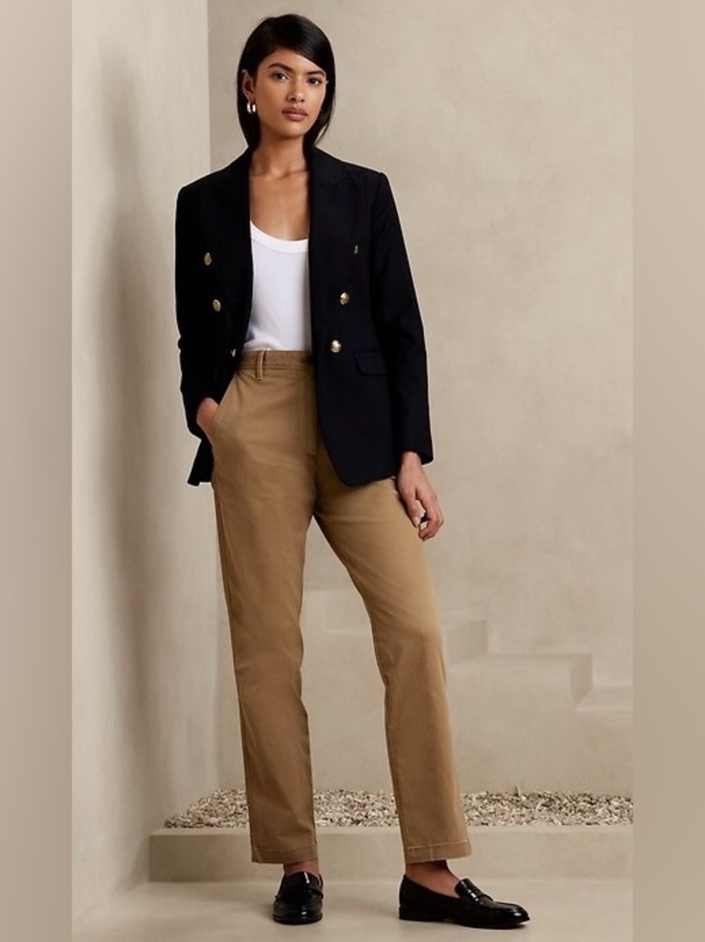 Banana Republic Factory High-Rise Authentic Chino Minimalist Utility Classic - 6